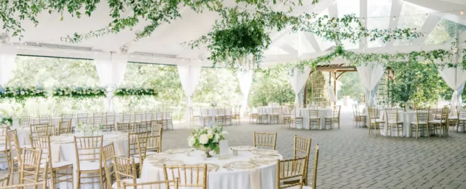 pavilion set up | wedding venues raleigh nc