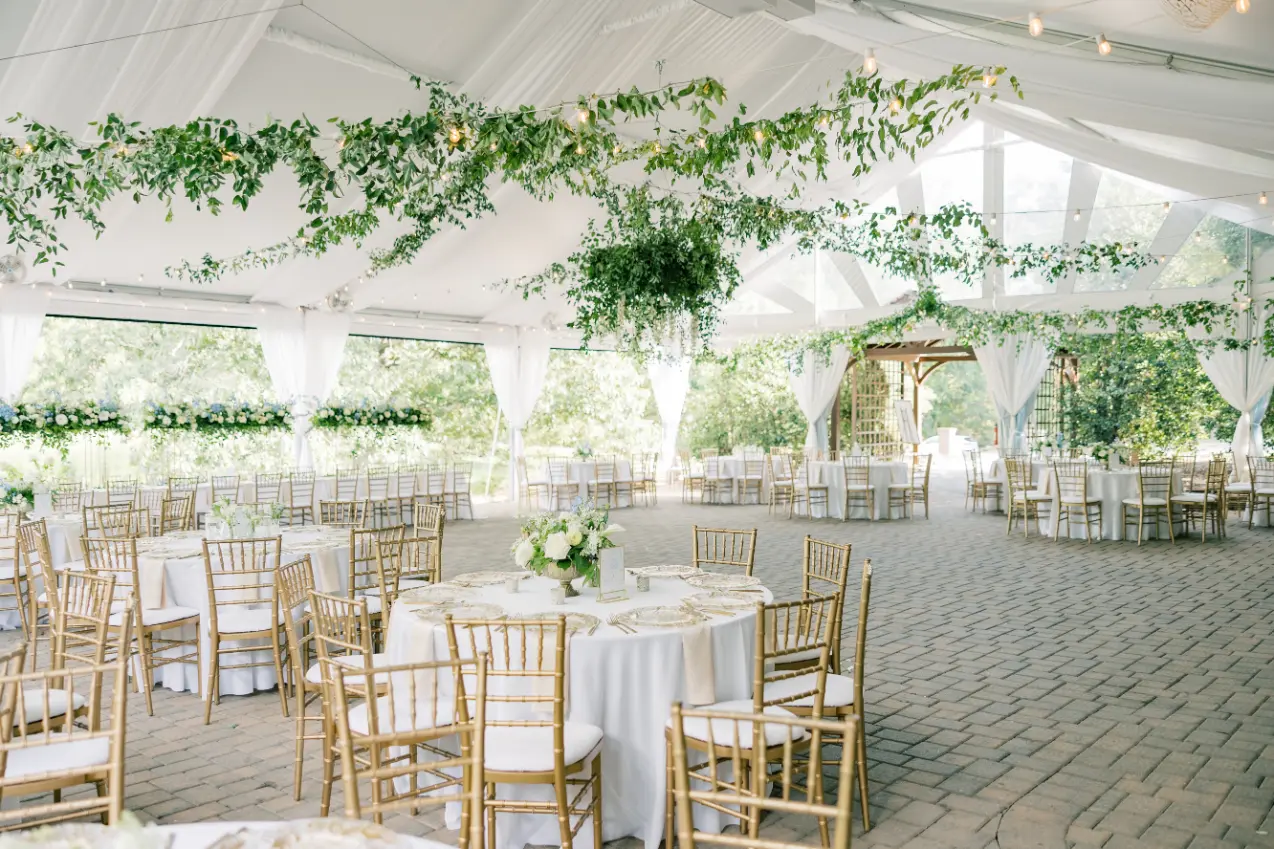 pavilion set up | wedding venues raleigh nc
